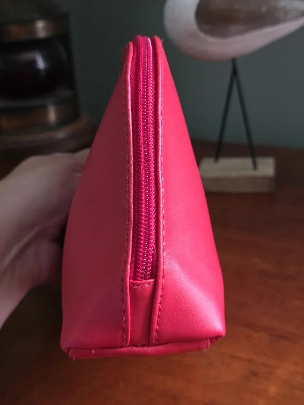 Ferragamo Parfums Cherry Red Cosmetic Makeup Bag Travel Case Pouch